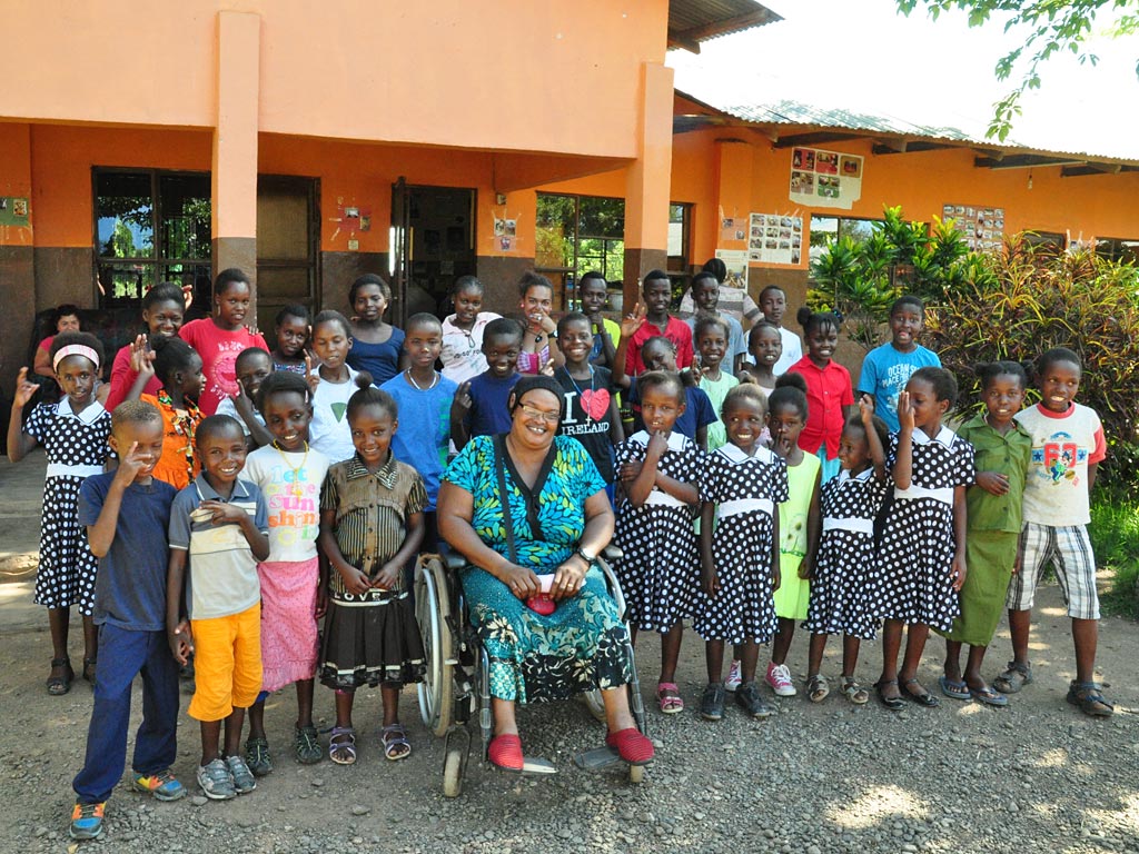 Roselyn Swai with orphans